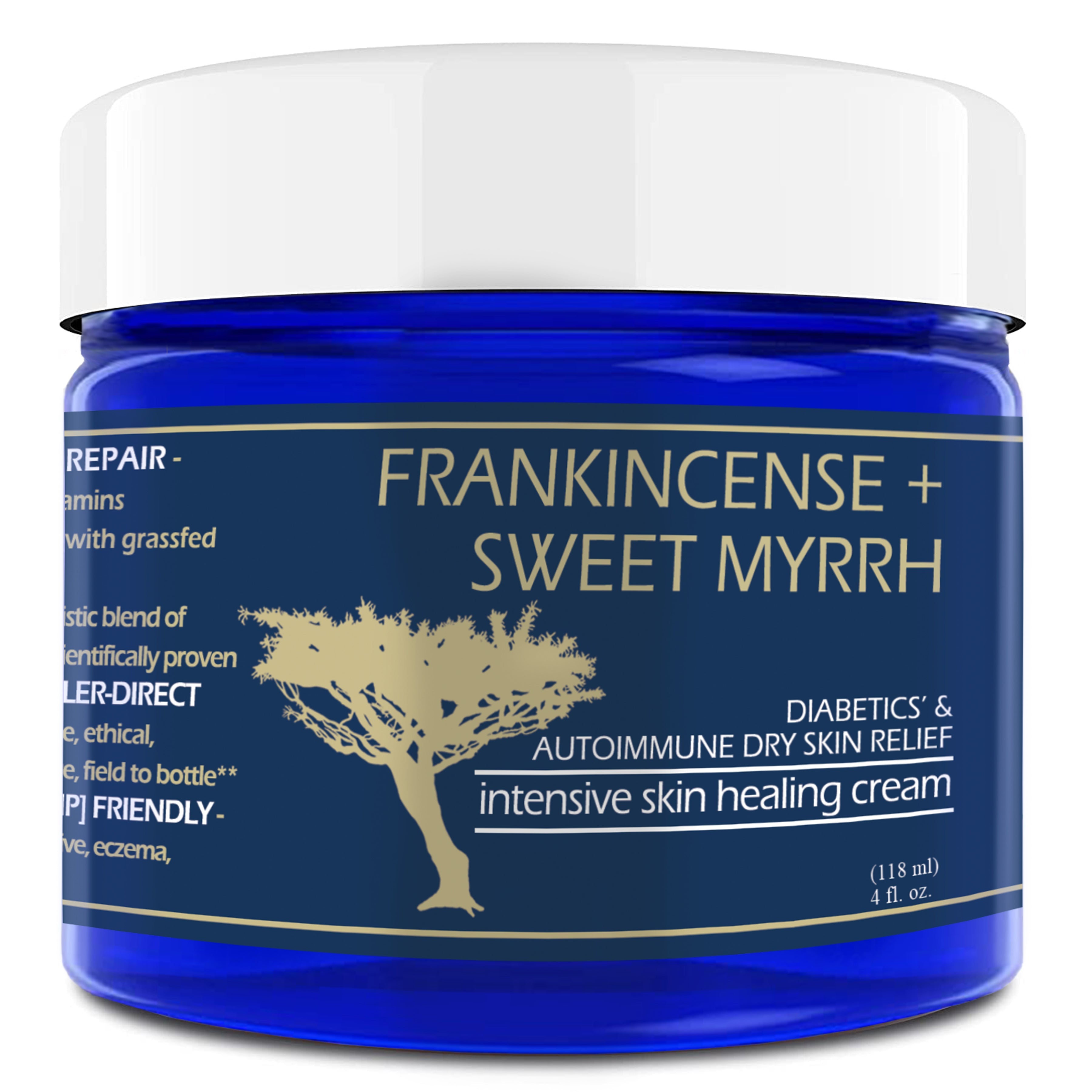 Frankincense & Sweet Myrrh Cream Diabetic Skin Healing Cream Balm