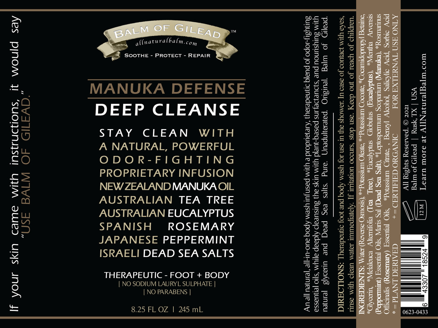 Manuka Defense Deep Cleanse Wash, 8.25 fl oz