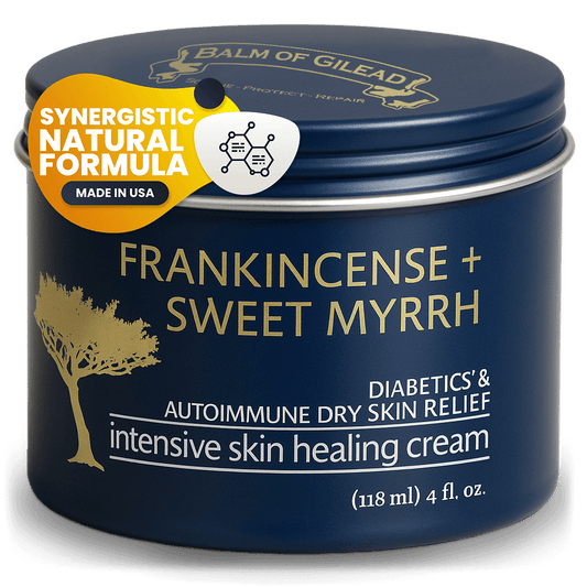 Front Frankincense & Sweet Myrrh Cream Tin with Sticker