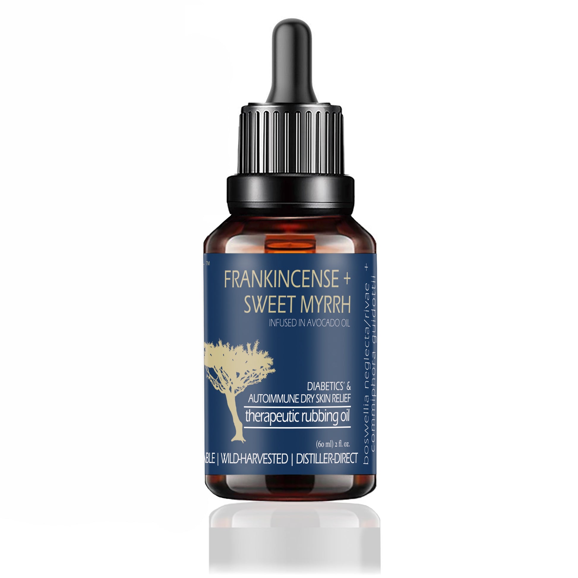 Frankincense & Sweet Myrrh Therapeutic Rubbing Oil - Diabetic Dry